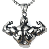 Arm Muscle Man Pendant Fitness Necklace