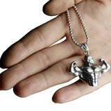 Arm Muscle Man Pendant Fitness Necklace