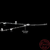 Bohemia Bells Pendant Sexy Anklets 925 Sterling Silver Beach Foot Chain Jewelry