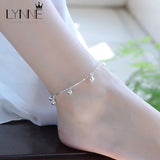 Bohemia Bells Pendant Sexy Anklets 925 Sterling Silver Beach Foot Chain Jewelry