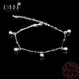 Bohemia Bells Pendant Sexy Anklets 925 Sterling Silver Beach Foot Chain Jewelry