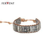 Bohemia Bracelet Jaspers Leather Wrap Semi Precious Stone