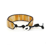 Bohemia Natural Stone Leather Wrap Bracelet