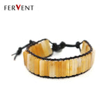 Bohemia Natural Stone Leather Wrap Bracelet