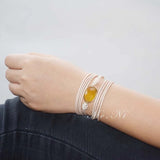 Boho Bracelet Vintage Wrap Semi Precious Stone