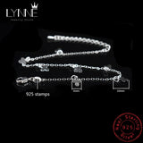 Bohemia Clover Petal Pendant Anklet 925 Sterling Silver Foot Chain