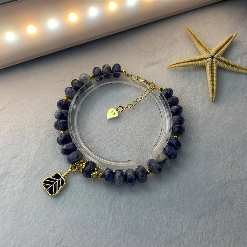 Bohemia Natural Stone Abacus Pendant Bracelet Women's Jewelry Gift