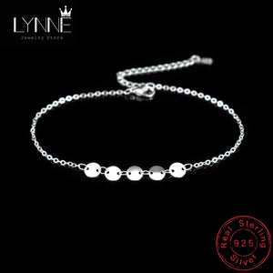 Bohemia Sequins Pendant 925 Silver Anklets