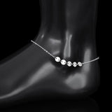 Bohemia Sequins Pendant 925 Silver Anklets