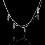 Boho Style Leaves&Clover Pendant Bracelet 925 Sterling Silver Women
