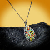 Bohemian Butterfly Pendant Necklace 925 Silver for Woman