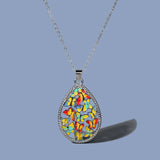 Bohemian Butterfly Pendant Necklace 925 Silver for Woman