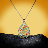 Bohemian Butterfly Pendant Necklace 925 Silver for Woman