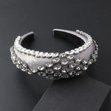 Bohemian Flower Headband Sponge Crystal Rhinestones Hairband