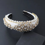 Bohemian Flower Headband Sponge Crystal Rhinestones Hairband