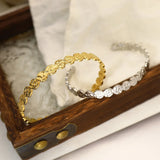 Bohemian Geometric Open Bangle Silver Titanium Steel Bracelet