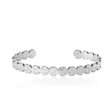 Bohemian Geometric Open Bangle Silver Titanium Steel Bracelet