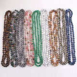 Bohemian Jewelry Long Knotted Halsband 125-128cm Double Wrap Necklace
