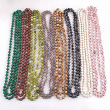 Bohemian Jewelry Long Knotted Halsband 125-128cm Double Wrap Necklace