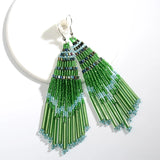 Bohemian Long Tassel Beads Earrings For Women Dangle Drop Jewelry