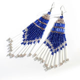 Bohemian Long Tassel Beads Earrings For Women Dangle Drop Jewelry