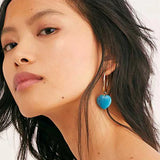 Malachite Hoop Earrings Set Stainless Steel Women's Jewelry