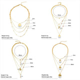 Bohemian Moon Portrait Pendant Necklaces For Women