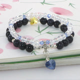 Bohemian Amethysts Olive Jades Bracelet Woman Girl Crystals Pendant