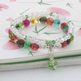 Bohemian Amethysts Olive Jades Bracelet Woman Girl Crystals Pendant