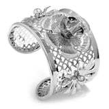 Bohemian Retro Ethnic Style Hollow Bracelet Floral Silver Jewelry Gift