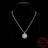 Bohemian Sun Flower Zircon Pendant Necklace 925 Sterling Silver Jewelry