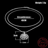 Bohemian Sun Flower Zircon Pendant Necklace 925 Sterling Silver Jewelry