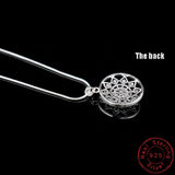 Bohemian Sun Flower Zircon Pendant Necklace 925 Sterling Silver Jewelry