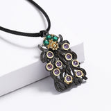 Purple Zircon Pendant Boho Style Jewelry