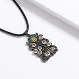 Purple Zircon Pendant Boho Style Jewelry