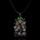 Purple Zircon Pendant Boho Style Jewelry