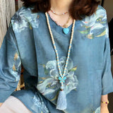 Bohemian Butterfly Pendant Beaded Pine Stone Necklace