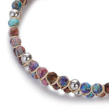 Boho 4mm African Jasper Double Layer Chakra Bracelet
