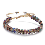 Boho 4mm African Jasper Double Layer Chakra Bracelet