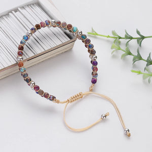 Boho 4mm African Jasper Double Layer Chakra Bracelet