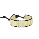 Boho Bracelet Natural Stone Jaspers Vintage Leather Wrap Bracelet