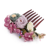 Boho Wedding Hair Combs Pearl Flower Hairpins Greenery Combs
