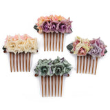 Boho Wedding Hair Combs Pearl Flower Hairpins Greenery Combs