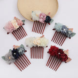 Boho Wedding Hair Combs Pearl Flower Hairpins Greenery Combs