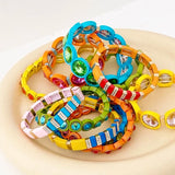 Boho DIY Rainbow Flower Bracelet for Women