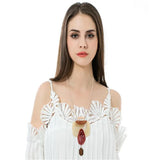 Boho Geometric Pendant Alloy Necklace Women's Long Sweater Chain