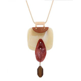 Boho Geometric Pendant Alloy Necklace Women's Long Sweater Chain