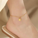 Boho Square Charms Anklet Chain Bracelet Ankle Jewelry