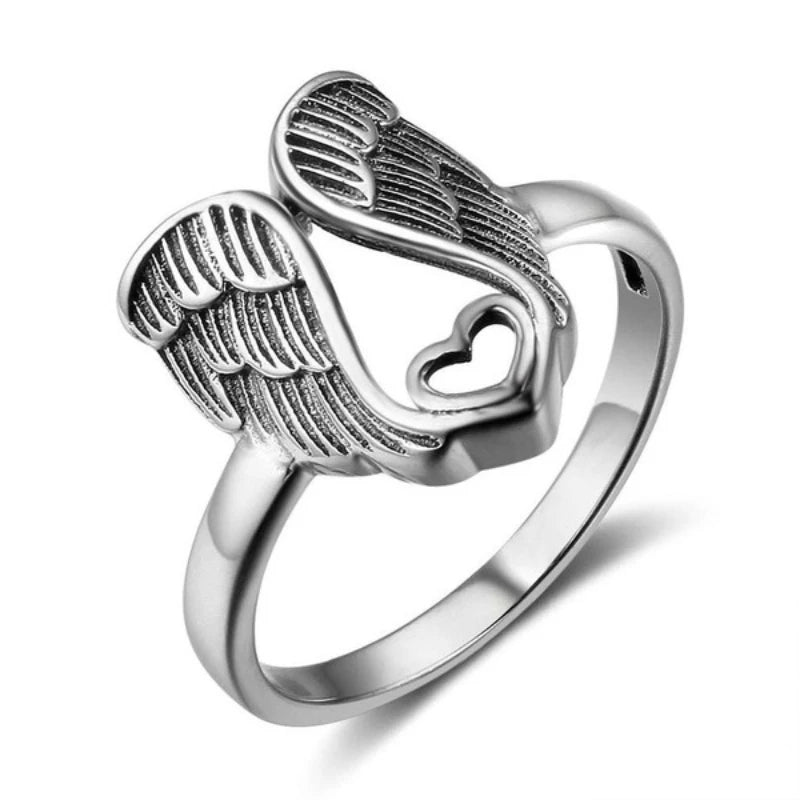 Boho Vintage Angel Wings Love Ring - Wedding Band Jewelry