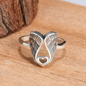 Boho Vintage Angel Wings Love Ring - Wedding Band Jewelry